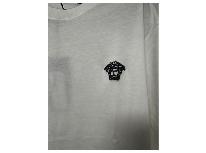 T-shirt Bianca Versace Bianco Blu navy - vista 4
