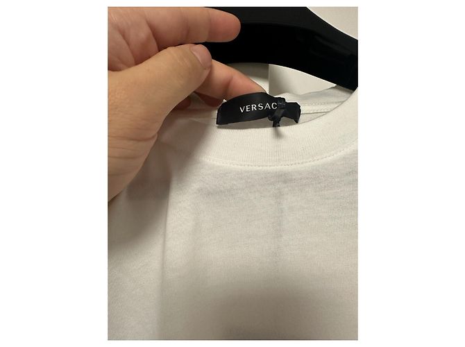 T-shirt Bianca Versace Bianco Blu navy - vista 5