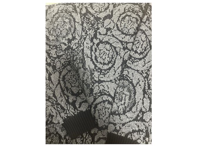 Versace Barocco Knit Sweater Black Grey - view 10