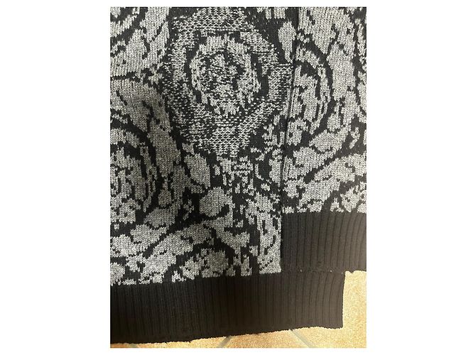 Versace Barocco Knit Sweater Black Grey - view 6