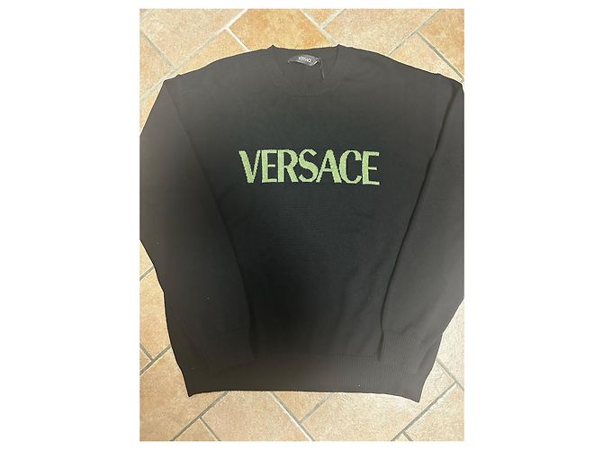 Moletom com logo Versace Preto Verde - vista 2