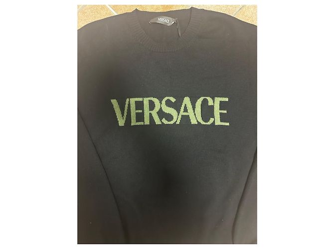 Moletom com logo Versace Preto Verde - vista 3