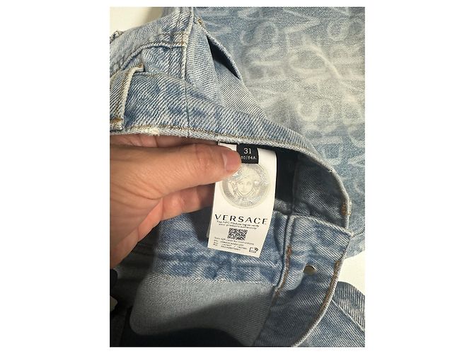 Jeans Versace All-Over Blu chiaro - vista 10