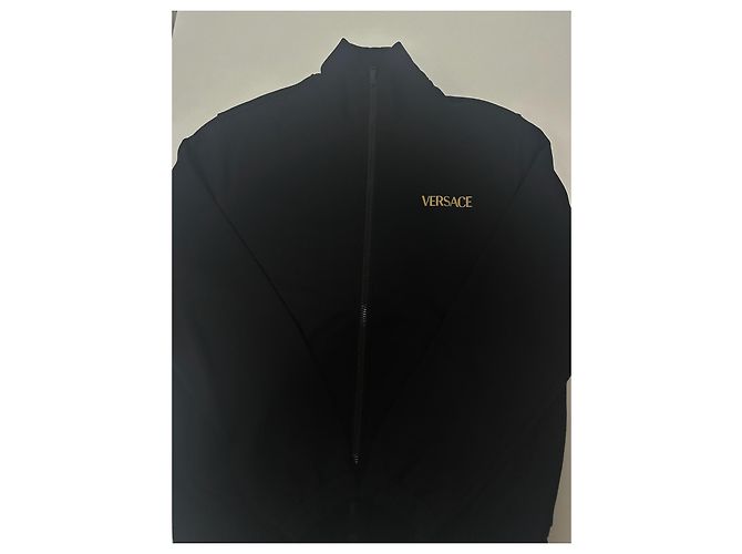 Felpa nera con zip Versace Nero D'oro - vista 2