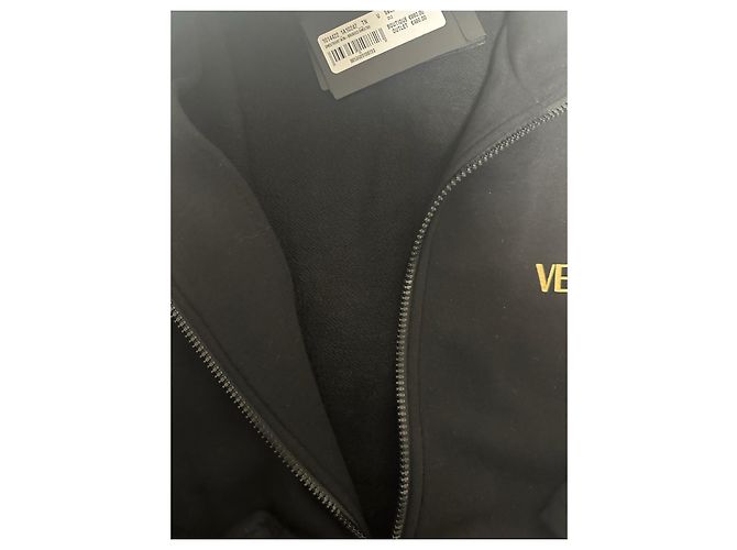 Felpa nera con zip Versace Nero D'oro - vista 9