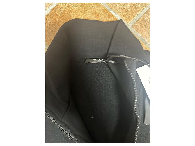 Felpa nera con zip Versace Nero D'oro - vista 4