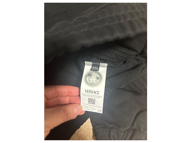 Felpa nera con zip Versace Nero D'oro - vista 6