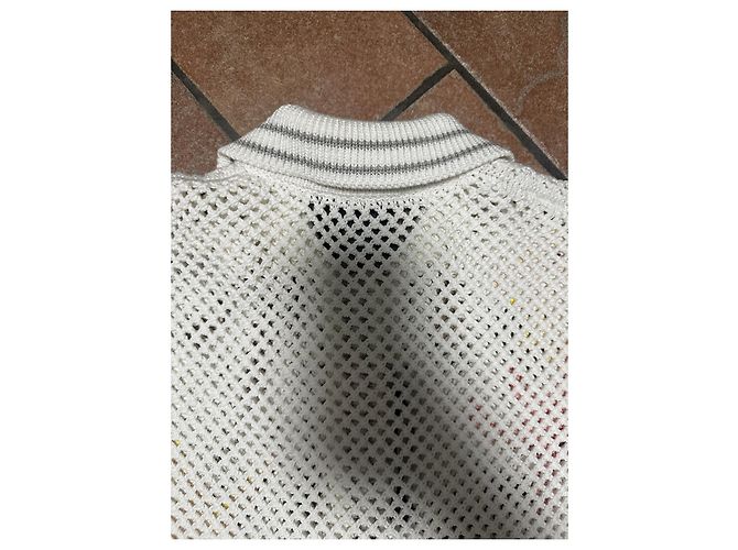 Camisa Polo de Crochet de Versace Blanco Multicolor - vista 11