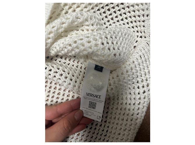 Camisa Polo de Crochet de Versace Blanco Multicolor - vista 9