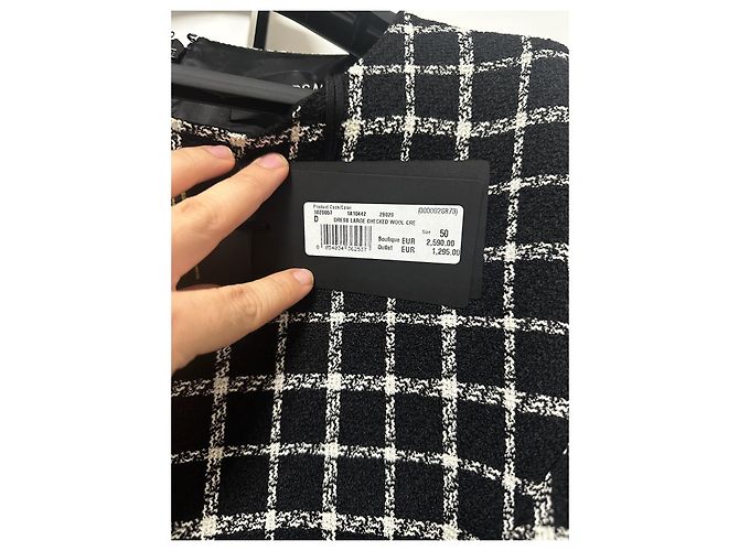 Schwarzes Karokleid von Versace Weiß - Ansicht 5