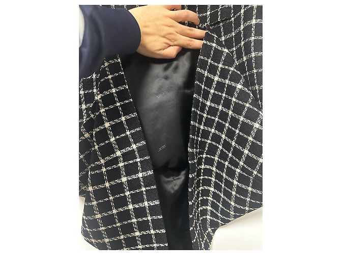 Schwarzes Karokleid von Versace Weiß - Ansicht 6
