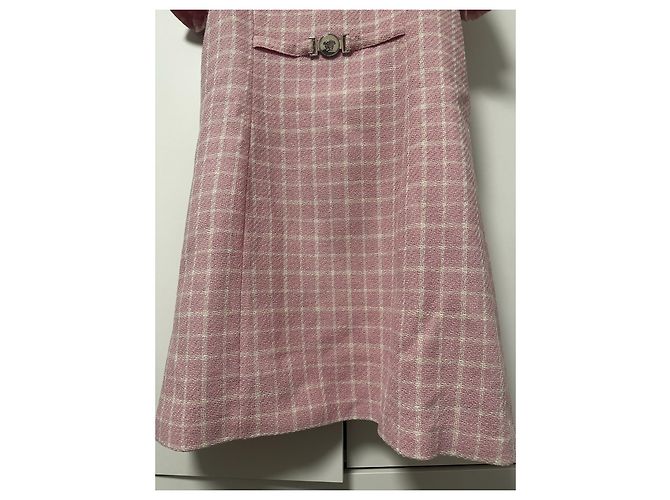 Versace Mini Kleid mit Rosa Karomuster Pink Weiß - Ansicht 4