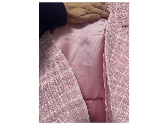 Versace Mini Kleid mit Rosa Karomuster Pink Weiß - Ansicht 5