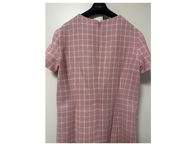 Versace Mini Kleid mit Rosa Karomuster Pink Weiß - Ansicht 9