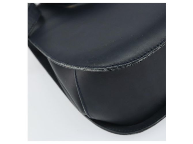 Borsa a mano in pelle Gancini Salvatore Ferragamo 2 in 1 Blu Navy Oro Auth 157237 - vista 15