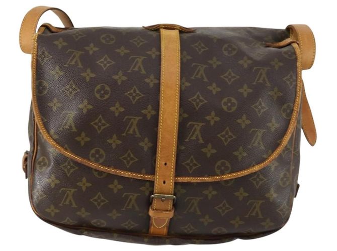 LOUIS VUITTON Borsa a Spalla Monogram Saumur 35 M42254 LV Auth ka1066 Monogramma - vista 2
