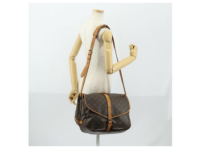 LOUIS VUITTON Borsa a Spalla Monogram Saumur 35 M42254 LV Auth ka1066 Monogramma - vista 26