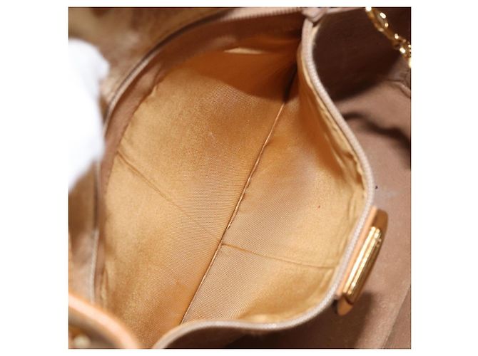 Gucci Borsa a Spalla Micro GG Supreme PVC Beige Oro Auth 160561 D'oro - vista 21