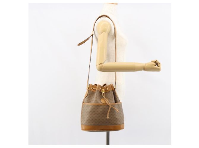 Gucci Borsa a Spalla Micro GG Supreme PVC Beige Oro Auth 160561 D'oro - vista 24