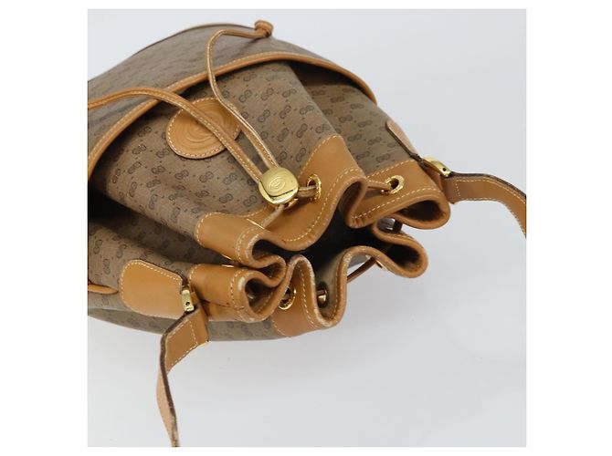 Gucci Borsa a Spalla Micro GG Supreme PVC Beige Oro Auth 160561 D'oro - vista 6