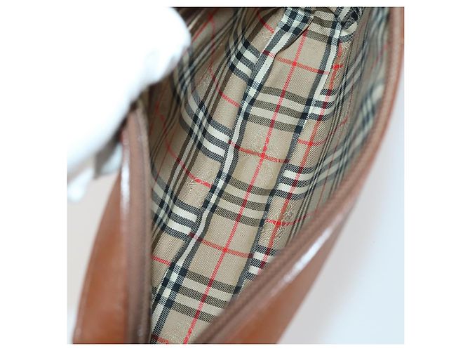 Autre Marque Borsa Burberrys Nova Check in tela e pelle 2 pezzi beige marrone Auth mr1572 - vista 17