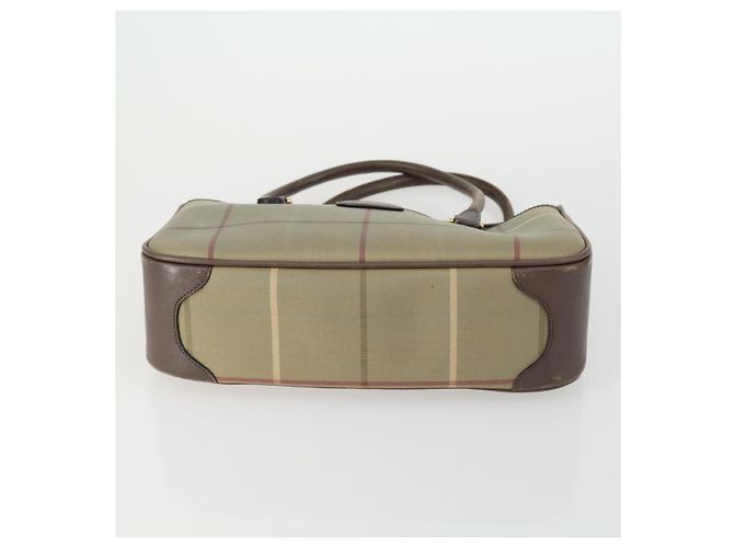 Autre Marque Borsa Burberrys Nova Check in tela e pelle 2 pezzi beige marrone Auth mr1572 - vista 7