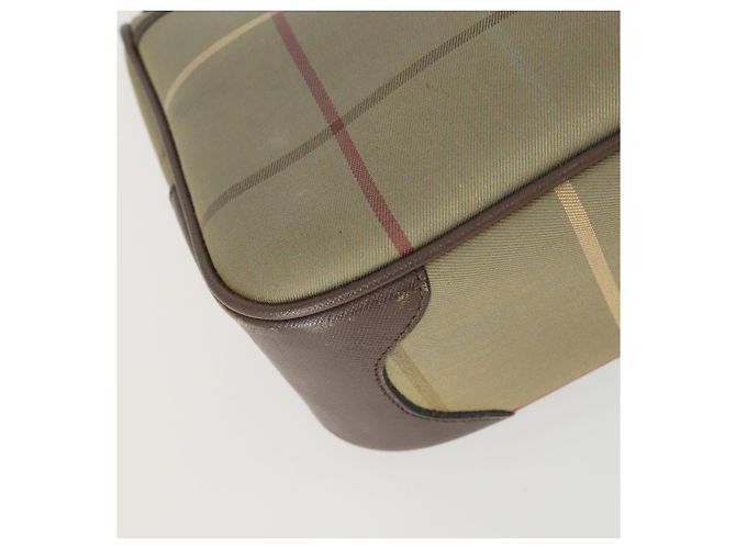 Autre Marque Borsa Burberrys Nova Check in tela e pelle 2 pezzi beige marrone Auth mr1572 - vista 8