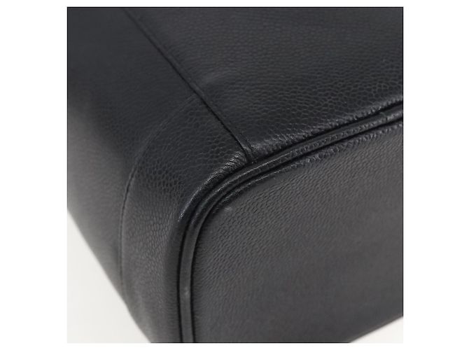 Pochette Vanity CHANEL in Pelle Caviar Nera Oro CC Auth bs31913 Nero D'oro - vista 13