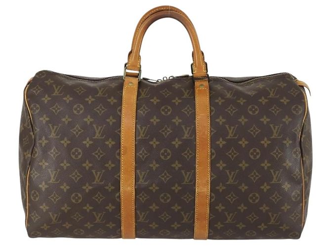 LOUIS VUITTON Borsa Boston Monogram Keepall 50 M41426 LV Auth ep12366 Monogramma - vista 13