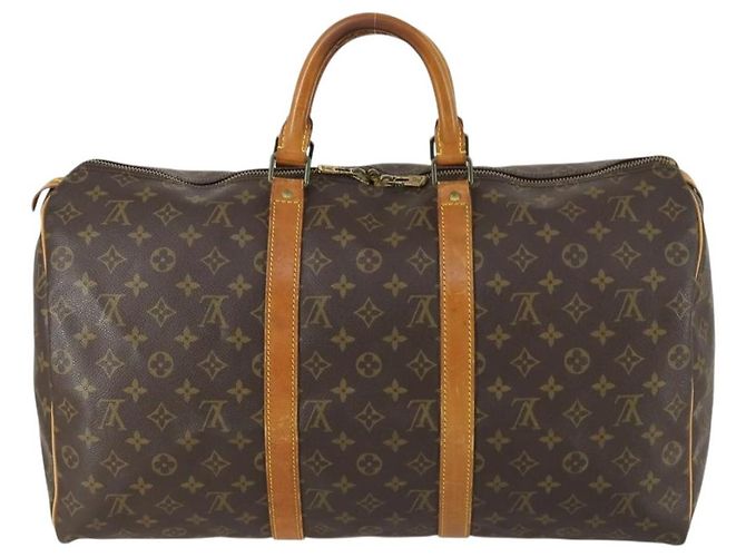 LOUIS VUITTON Borsa Boston Monogram Keepall 50 M41426 LV Auth ep12366 Monogramma - vista 2