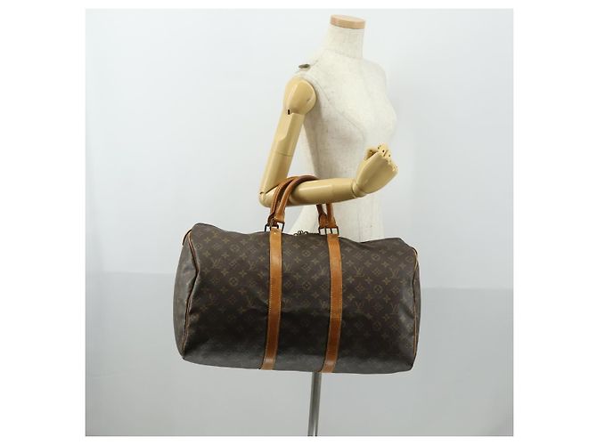 LOUIS VUITTON Borsa Boston Monogram Keepall 50 M41426 LV Auth ep12366 Monogramma - vista 23