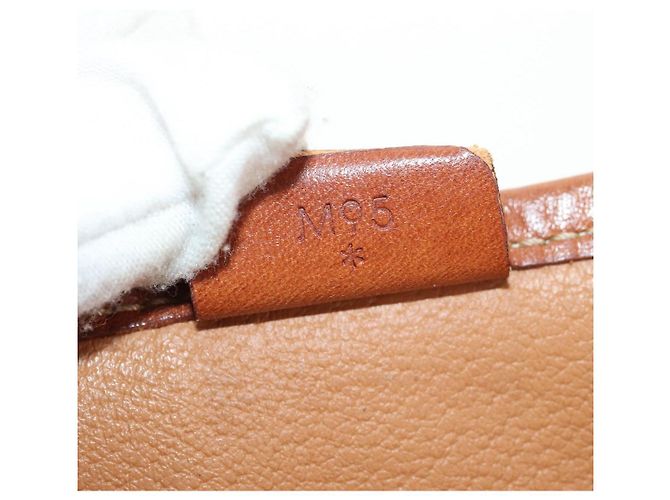 Céline CELINE Macadam Canvas Backpack PVC Leather Brown Gold Auth 156449 Golden - view 12