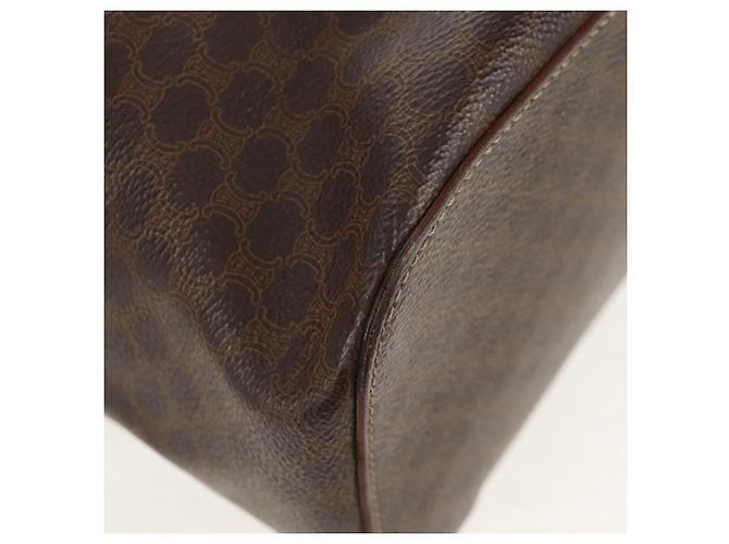 Céline CELINE Macadam Canvas Backpack PVC Leather Brown Gold Auth 156449 Golden - view 19