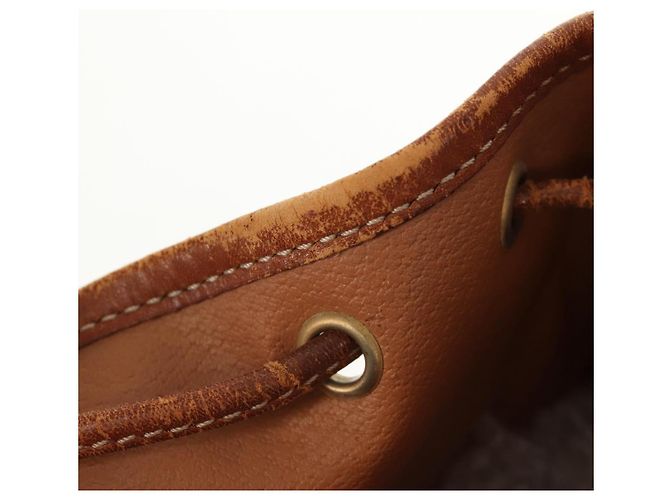 Céline CELINE Macadam Canvas Backpack PVC Leather Brown Gold Auth 156449 Golden - view 26
