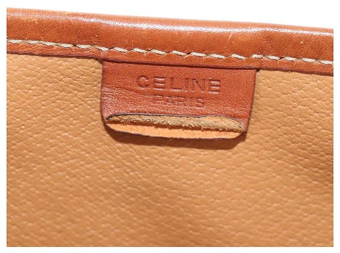 Céline CELINE Macadam Canvas Backpack PVC Leather Brown Gold Auth 156449 Golden - view 27