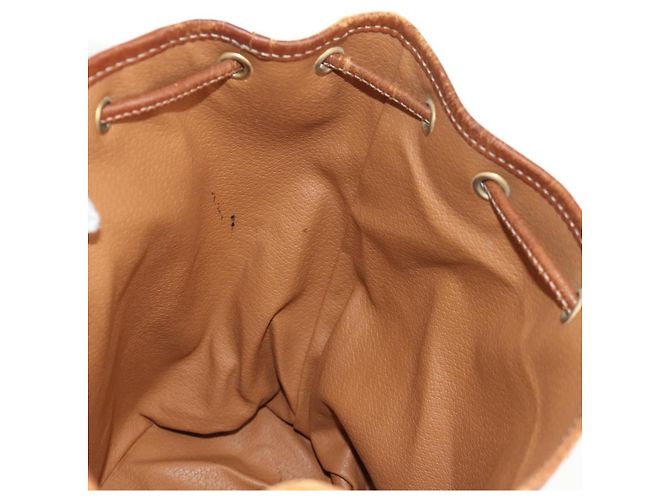 Céline CELINE Macadam Canvas Backpack PVC Leather Brown Gold Auth 156449 Golden - view 29