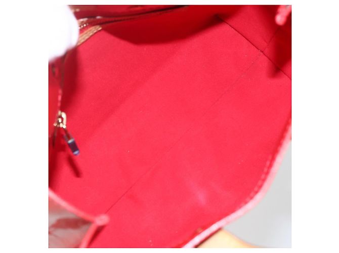 LOUIS VUITTON Monogram Vernis Reade PM Borsa a Mano Rossa M91088 LV Auth 158118 Rosso - vista 11