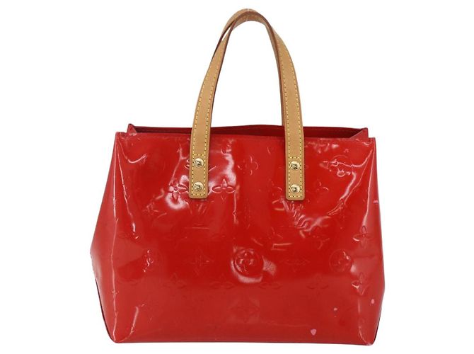LOUIS VUITTON Monogram Vernis Reade PM Borsa a Mano Rossa M91088 LV Auth 158118 Rosso - vista 13