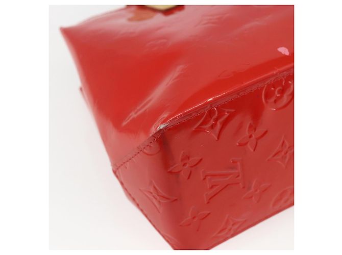 LOUIS VUITTON Monogram Vernis Reade PM Borsa a Mano Rossa M91088 LV Auth 158118 Rosso - vista 16