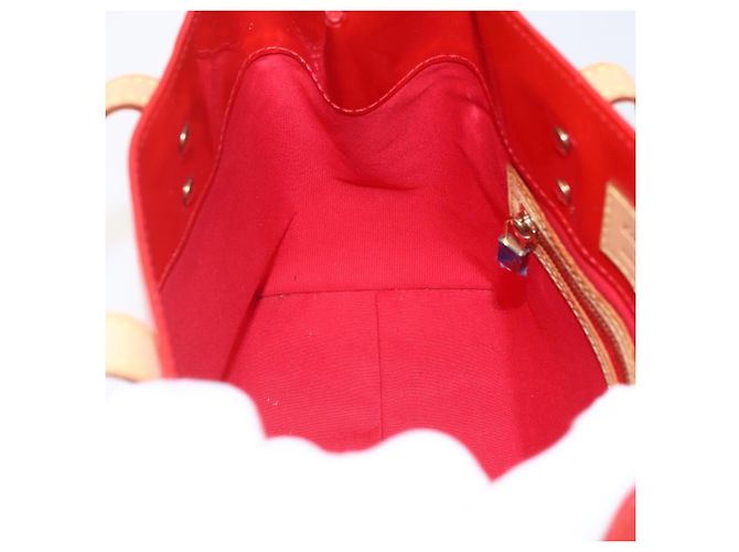 LOUIS VUITTON Monogram Vernis Reade PM Borsa a Mano Rossa M91088 LV Auth 158118 Rosso - vista 19