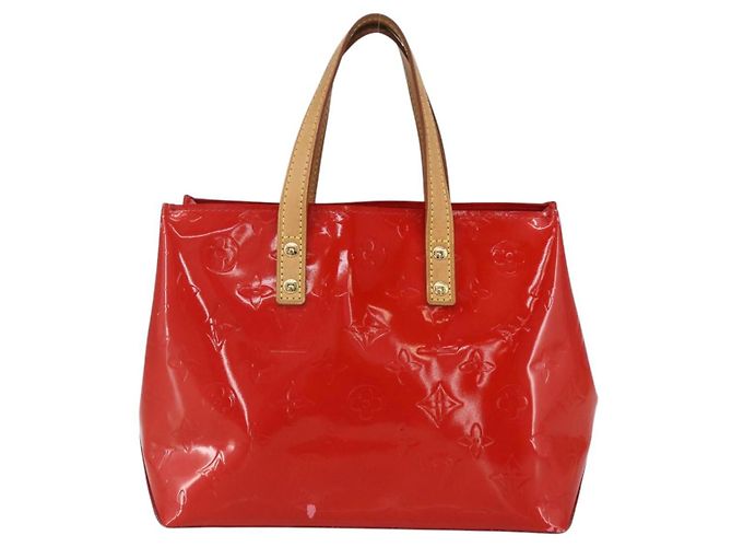 LOUIS VUITTON Monogram Vernis Reade PM Borsa a Mano Rossa M91088 LV Auth 158118 Rosso - vista 2