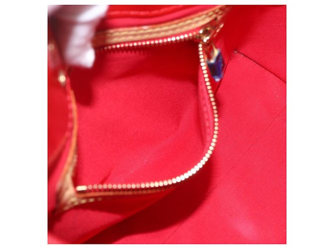 LOUIS VUITTON Monogram Vernis Reade PM Borsa a Mano Rossa M91088 LV Auth 158118 Rosso - vista 20