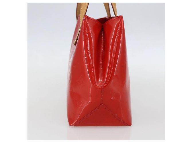 LOUIS VUITTON Monogram Vernis Reade PM Borsa a Mano Rossa M91088 LV Auth 158118 Rosso - vista 3