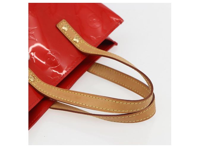 LOUIS VUITTON Monogram Vernis Reade PM Borsa a Mano Rossa M91088 LV Auth 158118 Rosso - vista 7