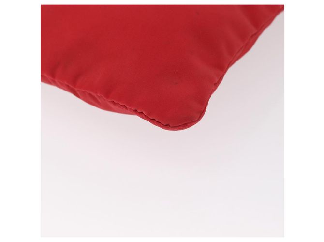 Borsa a Spalla PRADA in Nylon Rossa Auth 158704 Rosso - vista 14