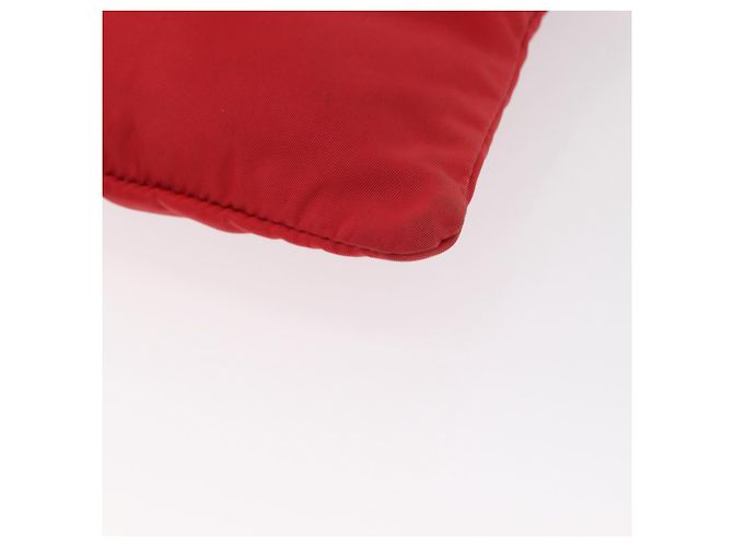 Borsa a Spalla PRADA in Nylon Rossa Auth 158704 Rosso - vista 16