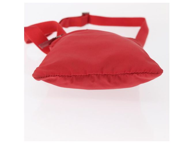 Borsa a Spalla PRADA in Nylon Rossa Auth 158704 Rosso - vista 5