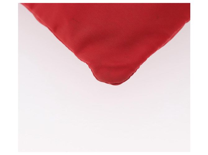 Borsa a Spalla PRADA in Nylon Rossa Auth 158704 Rosso - vista 9