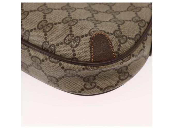 Borsa Sherry Line GG Supreme Web di GUCCI in PVC beige e oro 156 02 066 Auth 157754 D'oro - vista 11