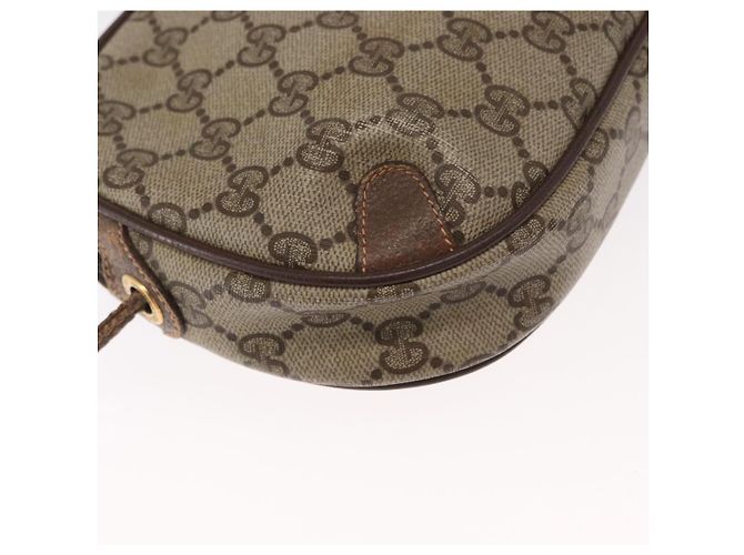 Borsa Sherry Line GG Supreme Web di GUCCI in PVC beige e oro 156 02 066 Auth 157754 D'oro - vista 12